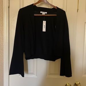 99 Jane Street Black crop cardigan w/Flare Sleeve